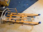Houten slee met rugleuning, Ophalen, Rugleuning, Gebruikt, Hout