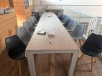 14 kuipstoelen met tafel, Ophalen, Overige materialen, Gebruikt, 200 cm of meer