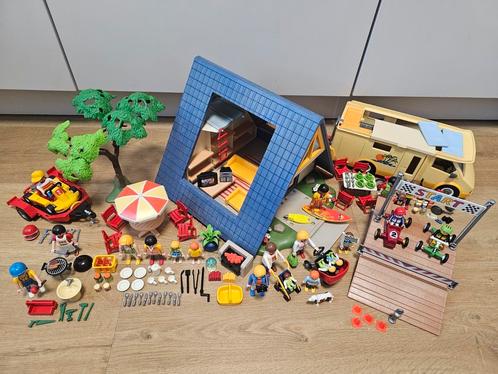 Playmobil 3230 zomerhuisje, camper, gocart, kinderwagen, bbq, Kinderen en Baby's, Speelgoed | Playmobil, Zo goed als nieuw, Ophalen of Verzenden