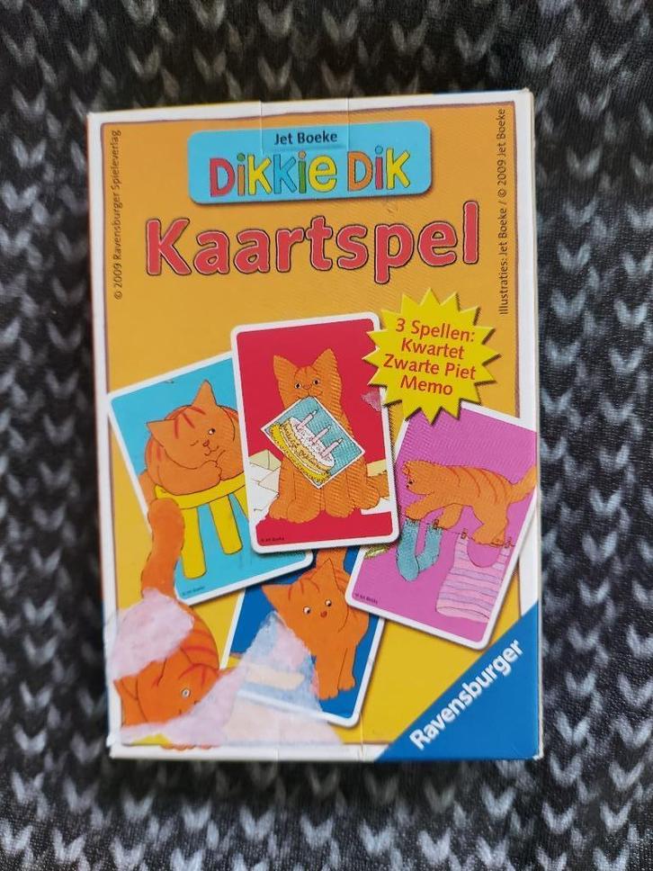 Dikkie Dik Kaartspellen - 3 in 1, Hobby en Vrije tijd, Gezelschapsspellen | Kaartspellen, Gebruikt, Ophalen of Verzenden