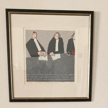 Floor de Bruyn Kops - De rechtbank 6 - Zeefdruk beschikbaar voor biedingen