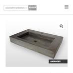Wastafel van beton, Zo goed als nieuw, Minder dan 100 cm, Wasbak of Wastafel, 25 tot 50 cm
