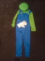 Luigi mario 140-146, Kinderen en Baby's, Carnavalskleding en Verkleedspullen, Ophalen of Verzenden, Zo goed als nieuw, 134 t/m 140