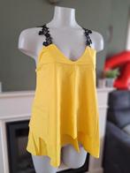 Valentina geel romantische top M 38 gratis verz in NL, Kleding | Dames, Verzenden, Geel, Zo goed als nieuw, Zonder mouw