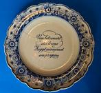 Delfts Blauw Bord met Tekst, Antiek en Kunst, Ophalen of Verzenden