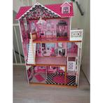 Poppenhuis kidkraft Amelia + inrichting = gedemonteerd, Ophalen of Verzenden, Gebruikt, Poppenhuis
