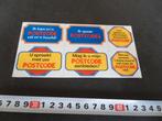 sticker PTT Post Ik ken m'n postcode uit m;n hoofd, Verzamelen, Stickers, Ophalen, Zo goed als nieuw