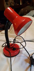 vintage bureaulamp rood, Huis en Inrichting, Lampen | Tafellampen, Verzenden, Zo goed als nieuw, Minder dan 50 cm