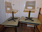 Stalen schooltafels met stoelen, Gebruikt, Ophalen, Bureau