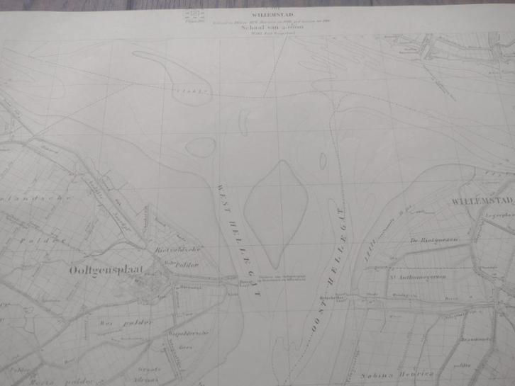 581 Willemstad Ooltgensplaat Helwijk Plattegrond 1926, Antiek en Kunst, Kunst | Litho's en Zeefdrukken, Ophalen of Verzenden