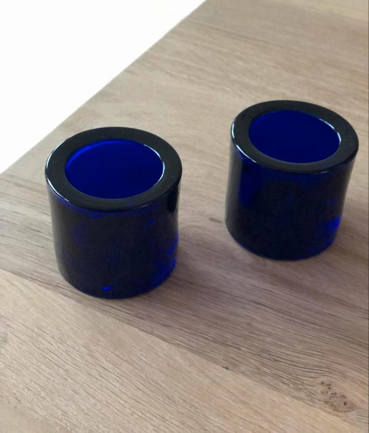 Iittala Marimekko Kivi Cobalt Blauw Sfeerlicht, Huis en Inrichting, Woonaccessoires | Kandelaars en Kaarsen, Gebruikt, Kandelaar