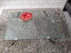 Glazen salontafel, strak design, rechthoekig, Ophalen, Strak, Gebruikt, 100 tot 150 cm