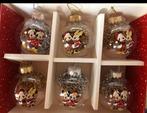 6 nieuwe Disney kerstballen Mickey en Minnie Mouse in doos., Verzamelen, Disney, Ophalen of Verzenden, Mickey Mouse, Zo goed als nieuw