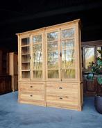 Franse teakhouten vitrinekast | Buffetkast Espagnolet #2391, Niet ingevuld, 200 cm of meer, Niet ingevuld, Ophalen of Verzenden