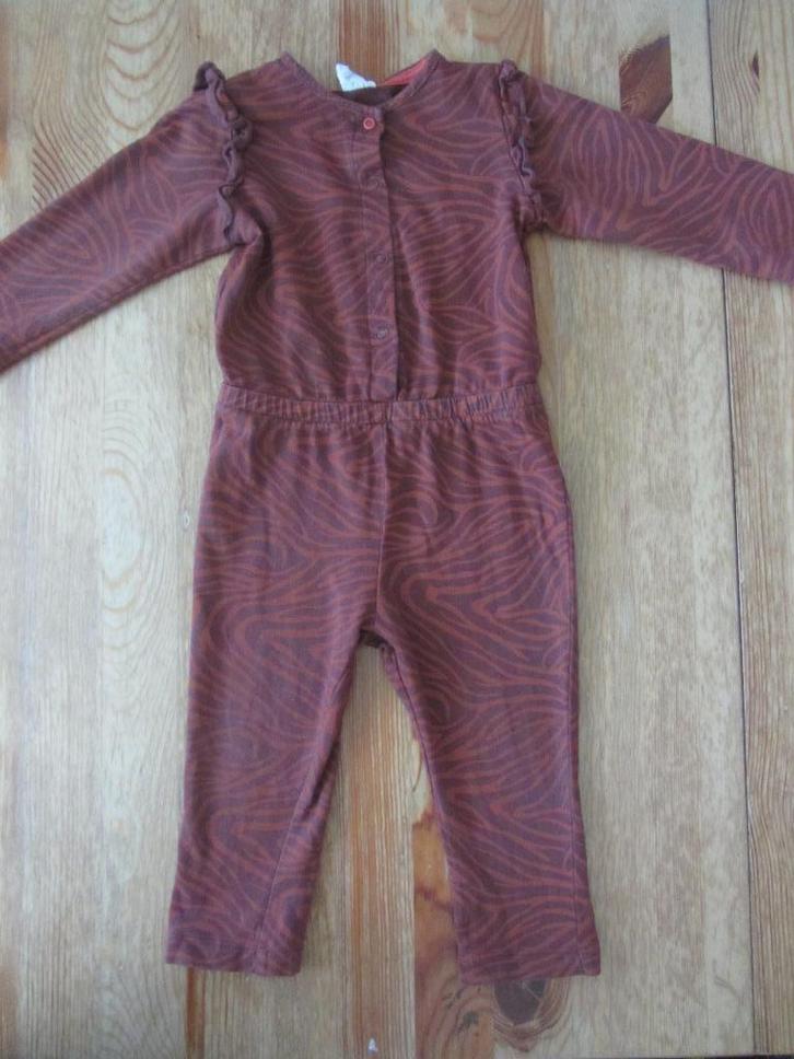 Rood/bruin pakje Hema maat 80, Kinderen en Baby's, Babykleding | Maat 80, Zo goed als nieuw, Meisje, Pakje, Ophalen of Verzenden