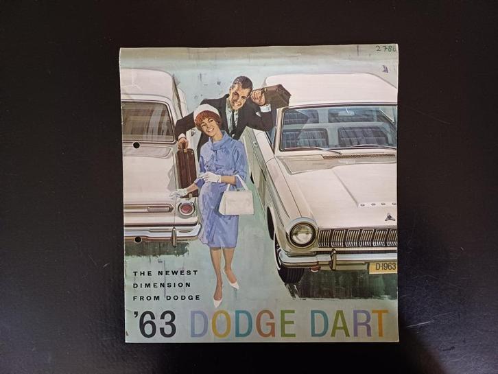 DODGE DART 1963 brochure folder USA zeldzaam, Boeken, Auto's | Folders en Tijdschriften, Gelezen, Overige merken, Ophalen of Verzenden