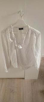 Witte blouse met polka dots, Kleding | Dames, Blouses en Tunieken, Ophalen of Verzenden, Zo goed als nieuw, Wit