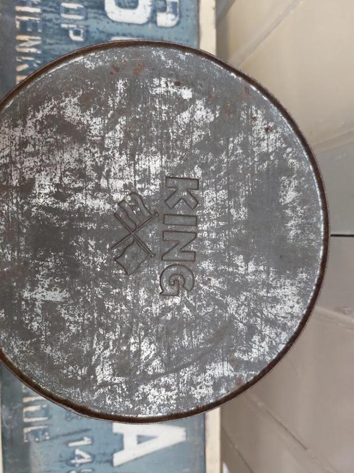 Oude king trommel stoer, Verzamelen, Blikken, Gebruikt, Overige, Ophalen of Verzenden