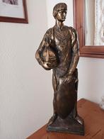 Brons Gepatineerd Bronzen beeld van St.George 65 cm hoog, Ophalen of Verzenden