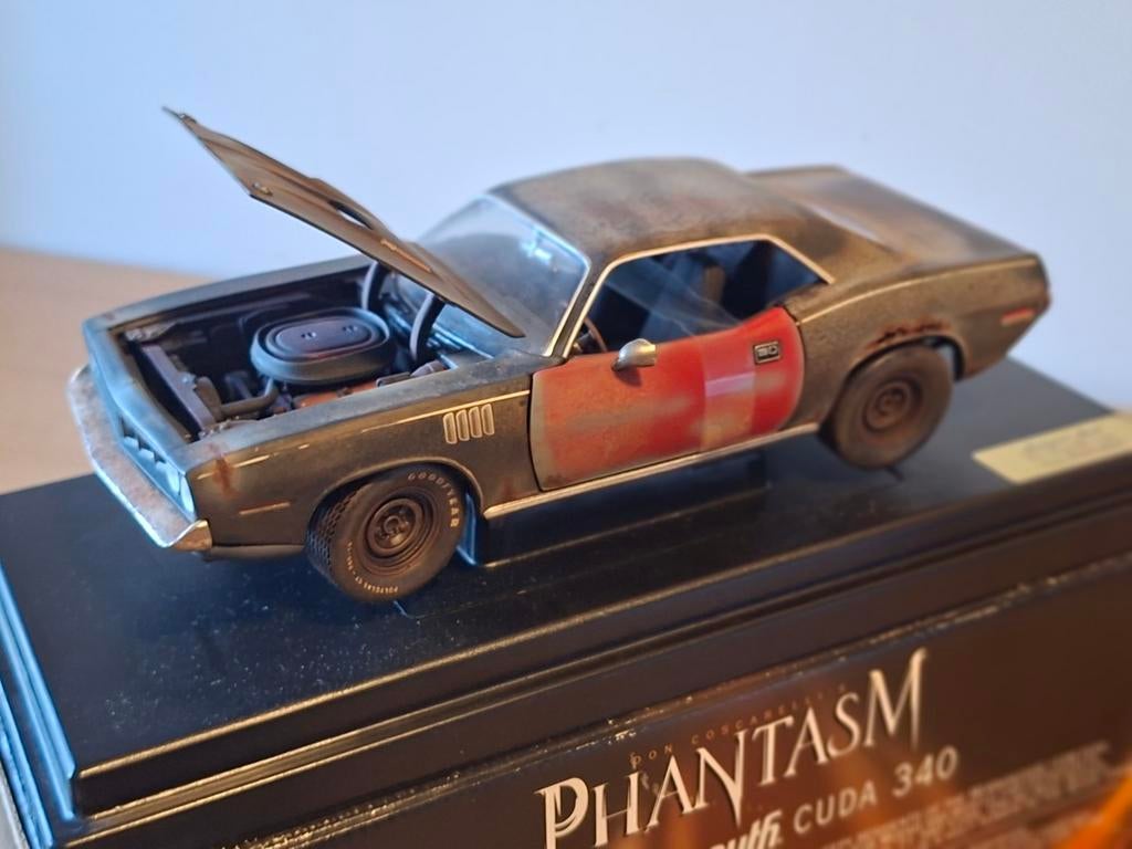 Plymouth 'Cuda 340 barn find Phantasm movie 1:18 ERTL Mopar, Ophalen, Gebruikt, Auto, ERTL
