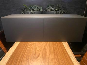 Ikea Besta tv-meubel 2-deurs grijs - afbeelding 1