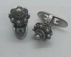 Zilveren Manchetknopen met Zeeuwse Knopen, Ophalen of Verzenden, Zilver