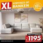 XL Kortings op XL Bankstellen €1195,-, Ophalen, Overige materialen, Hoekbank, Longebank japandi