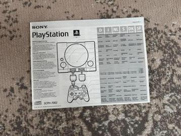 Nieuwe Playstation 1 PS1 Gebruiksaanwijzing beschikbaar voor biedingen