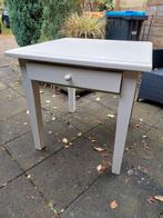 Witte Massief Houten Eettafel met Lade, Ophalen