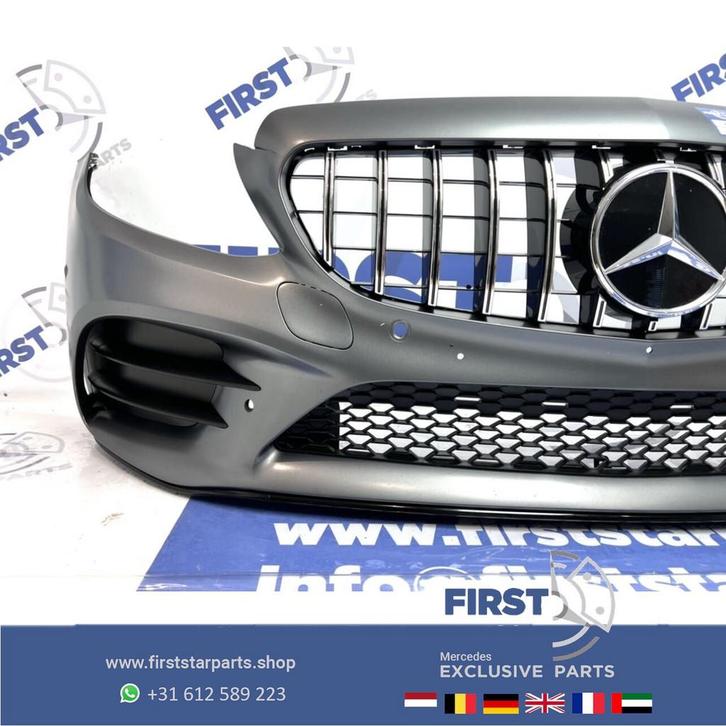 W205 FACELIFT AMG LINE VOORBUMPER Mercedes C Klasse 2014-202, Auto-onderdelen, Carrosserie en Plaatwerk, Bumper, Mercedes-Benz