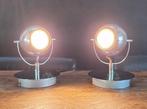 paar vintage design eyeball wandlamp spot plafondlamp chroom, Huis en Inrichting, Ophalen of Verzenden, Gebruikt, Glas, Vintage design