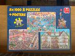3 puzzel van Jan van Haasteren in 1 doos, Verzenden, Zo goed als nieuw