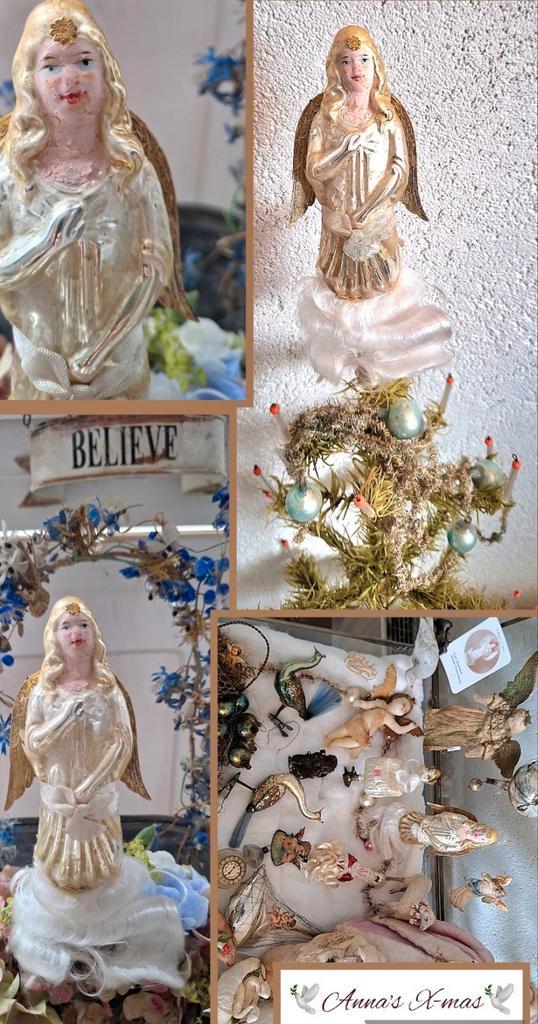 Antieke kerstboompiek engel engelpiek, Diversen, Kerst, Gebruikt, Verzenden