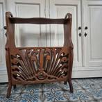 Vintage houten lectuur bak / krantenbak, stijl art nouveau, Ophalen, Zo goed als nieuw