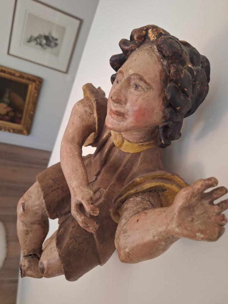 Gotische engel, Antiek en Kunst, Antiek | Religie, Ophalen of Verzenden