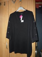 Exxellent  aparte zwarte viscose trui 3/4 mouw nieuw, Verzenden, Nieuw, Zwart