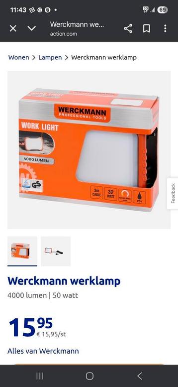 #Werckman bouwlamp #nieuw in doos  beschikbaar voor biedingen