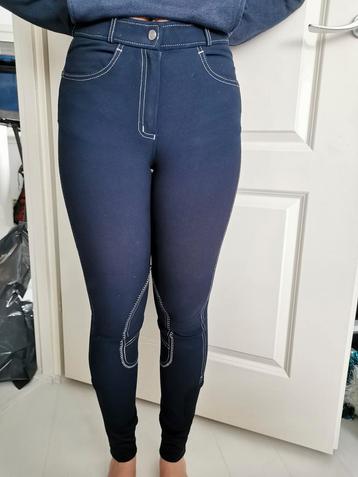 Blauwe paardrijbroek met strassteentjes, maat S beschikbaar voor biedingen