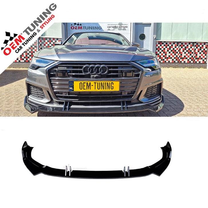 A6 S6 c8 frontspoiler | hoogglans zwart | s-line | 2018 + |, Auto diversen, Tuning en Styling, Ophalen of Verzenden