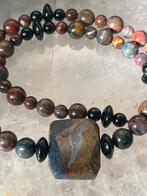 Pietersiet onyx git beschermt transformatie magie uniek, Sieraden, Tassen en Uiterlijk, Ophalen of Verzenden, Nieuw, Steen of Mineraal