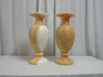 Natuurstenen vazen (Onyx Marmer) (Oranje | 50 cm), Huis en Inrichting, Woonaccessoires | Vazen, Ophalen, Steen, 50 tot 75 cm, Nieuw