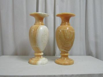 Natuurstenen vazen (Onyx Marmer) (Oranje | 50 cm) beschikbaar voor biedingen