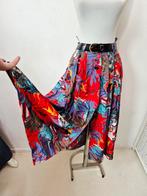 Vintage funky 80s buttonup rok met lakriem M, Maat 38/40 (M), Ophalen of Verzenden, Zo goed als nieuw, Vintage