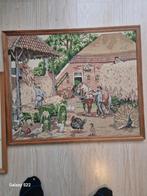 Diverse ingelijste borduur schilderijen, Ophalen, Gebruikt