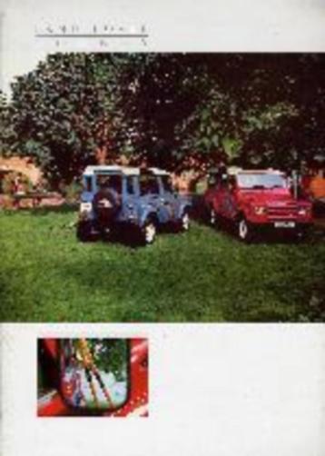 Land Rover 90 en 110 County fraaie brochure/auto folder '88 beschikbaar voor biedingen