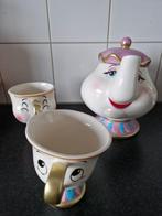 Theepot en 2 mokken van disney Beauty an the Beast., Ophalen of Verzenden, Overige stijlen, Overige typen