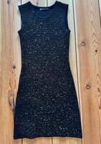 Jurk Compagnia Italiana Zwart met goud - Maat Small (36), Kleding | Dames, Zwart, Ophalen of Verzenden, Zo goed als nieuw, Maat 36 (S)