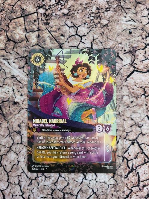 Lorcana Enchanted: Mirabel Madrigal – Musically Talented, Hobby en Vrije tijd, Verzamelkaartspellen | Overige, Nieuw, Losse kaart