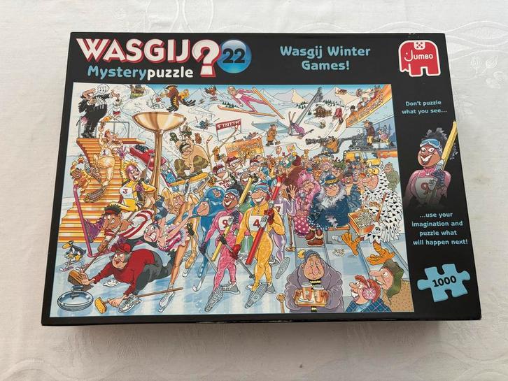 Jumbo Wasgij Mystery 22 Winter Games Puzzel - 1000 Stukjes, Hobby en Vrije tijd, Denksport en Puzzels, Zo goed als nieuw, Legpuzzel