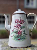 Antiek GROOT 5 LITER emaille chocolade pot water kan  Gieter, Antiek en Kunst, Antiek | Emaille, Verzenden